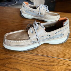 Mens Sperry Top Slider Original Tan Brown Leather Boat Shoe 077924 Size 8.5M